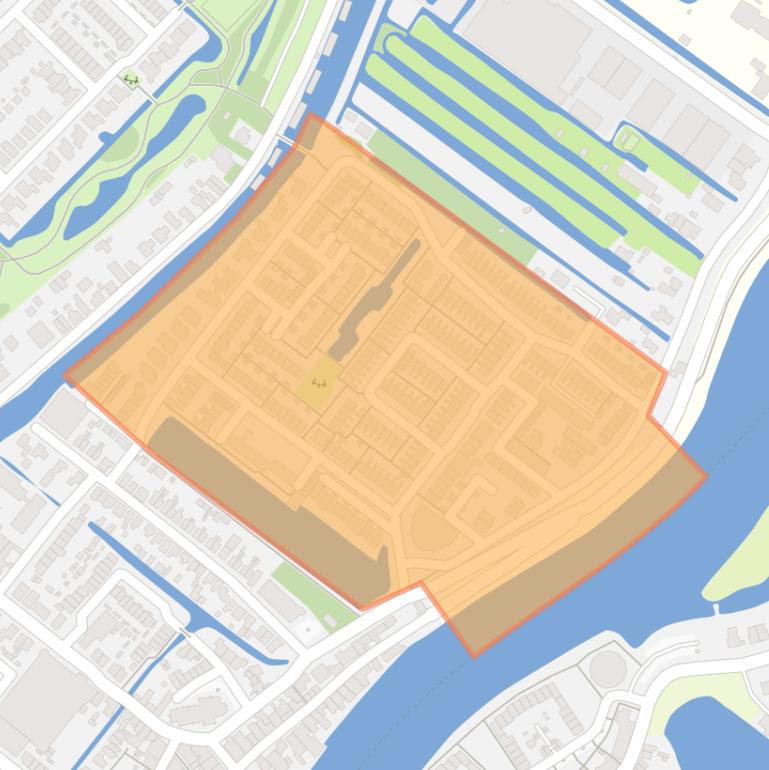 Kaart van de Moordrecht Bloemenbuurt.