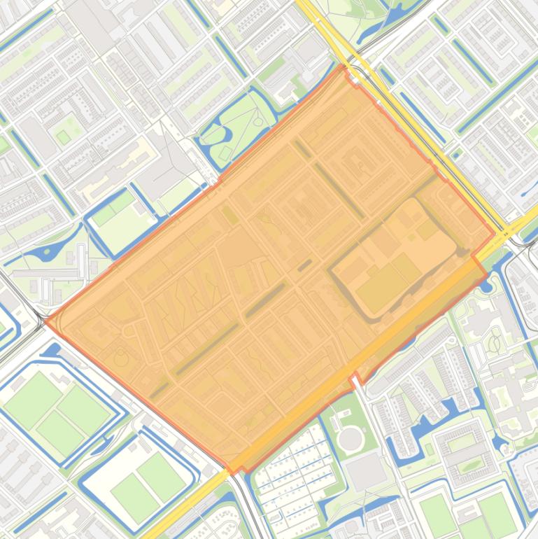 Kaart van de buurt Morgenstond-Zuid.