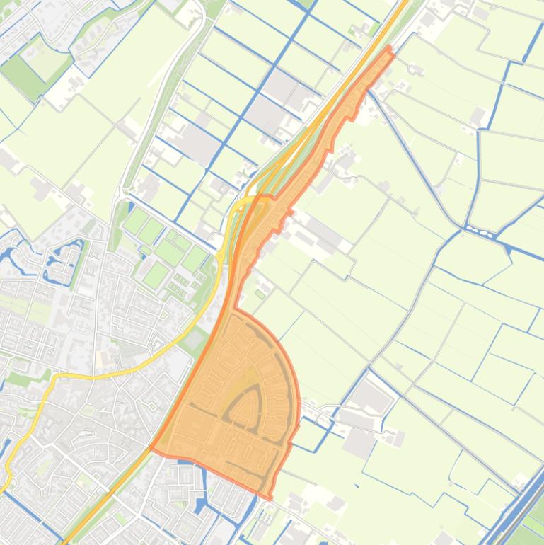 Kaart van de buurt Mossenest Noord.