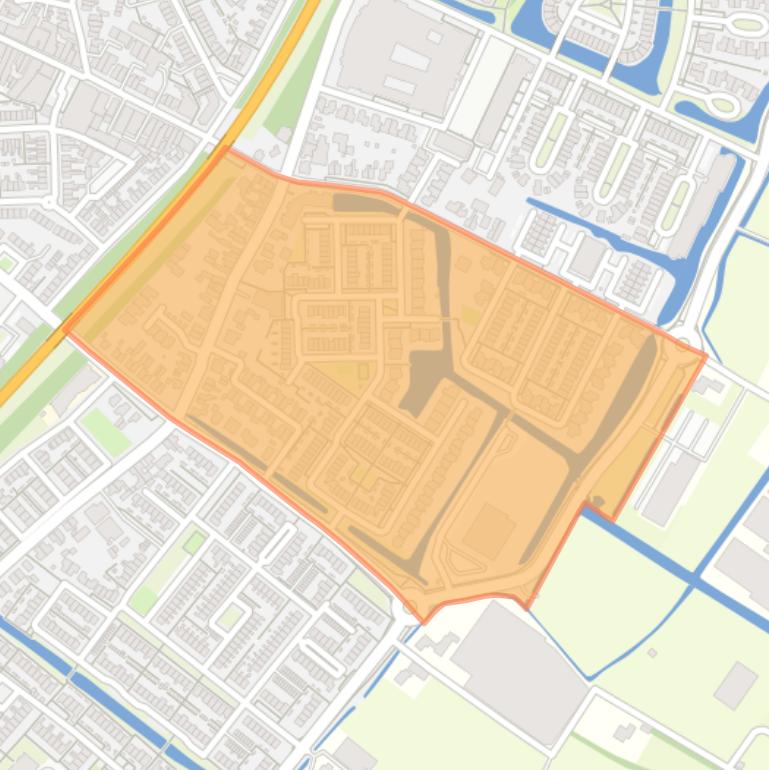 Kaart van de buurt Mossenest Zuid.