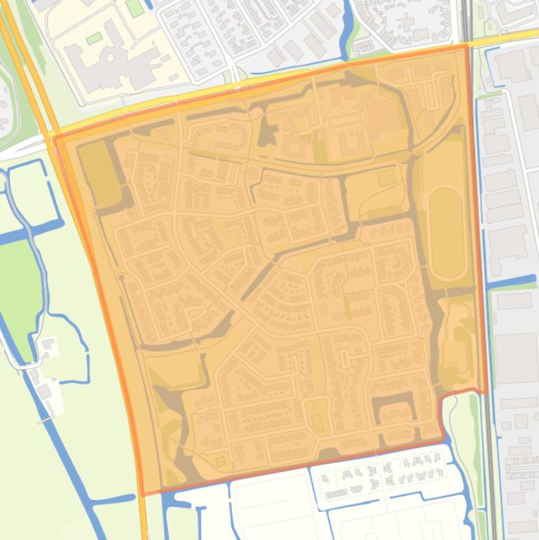 Kaart van de buurt Muggenburg.