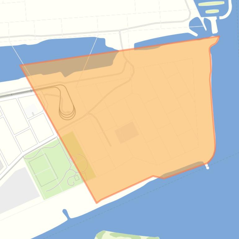 Kaart van de Muidenbuurt-Oost.