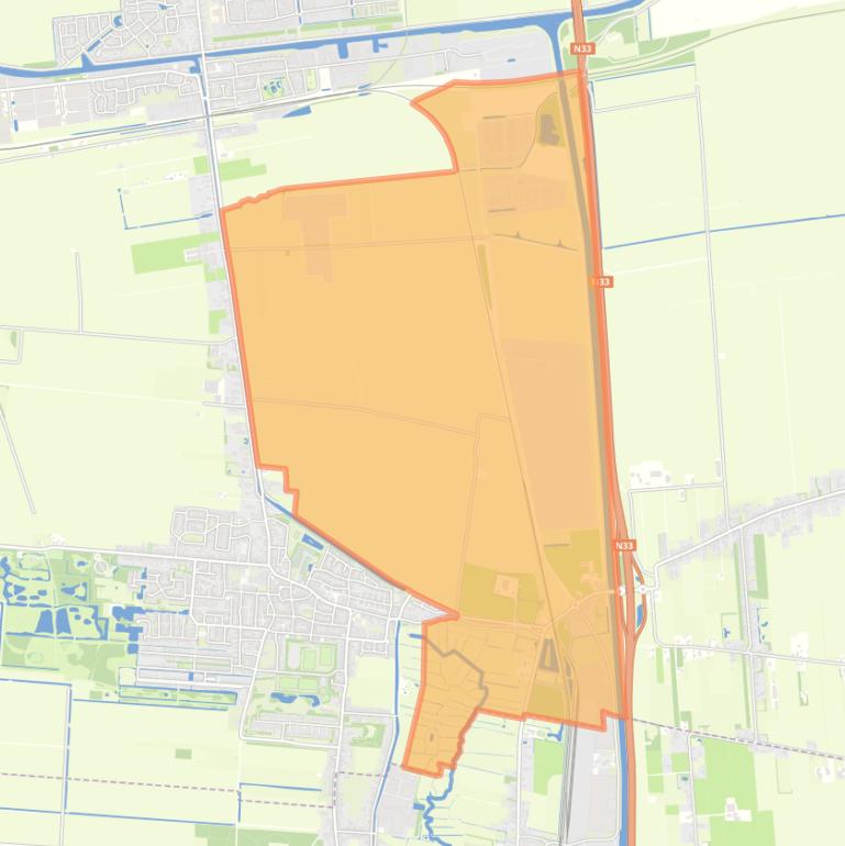 Kaart van de buurt Muntendam Buitengebied oost.