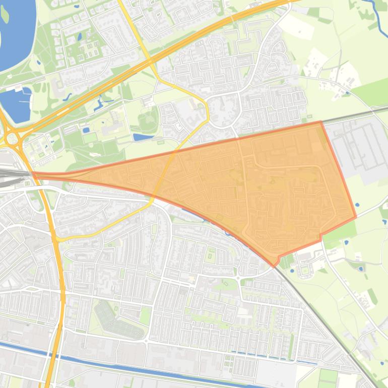 Kaart van de buurt Muschberg Geestenberg.