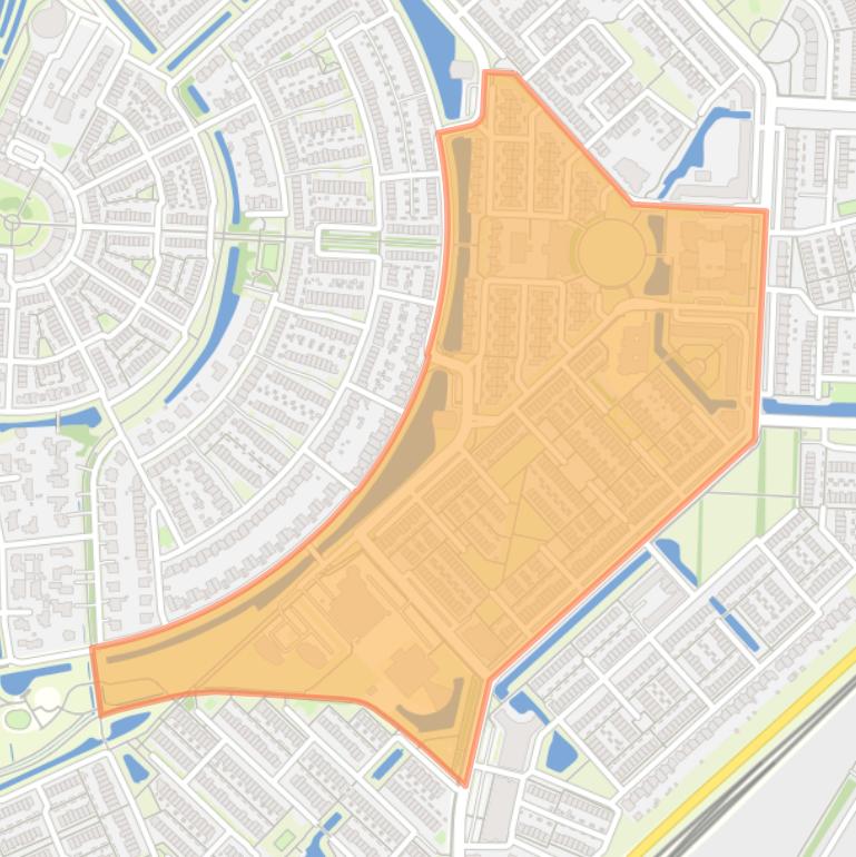 Kaart van de Muziekbuurt-Zuid.