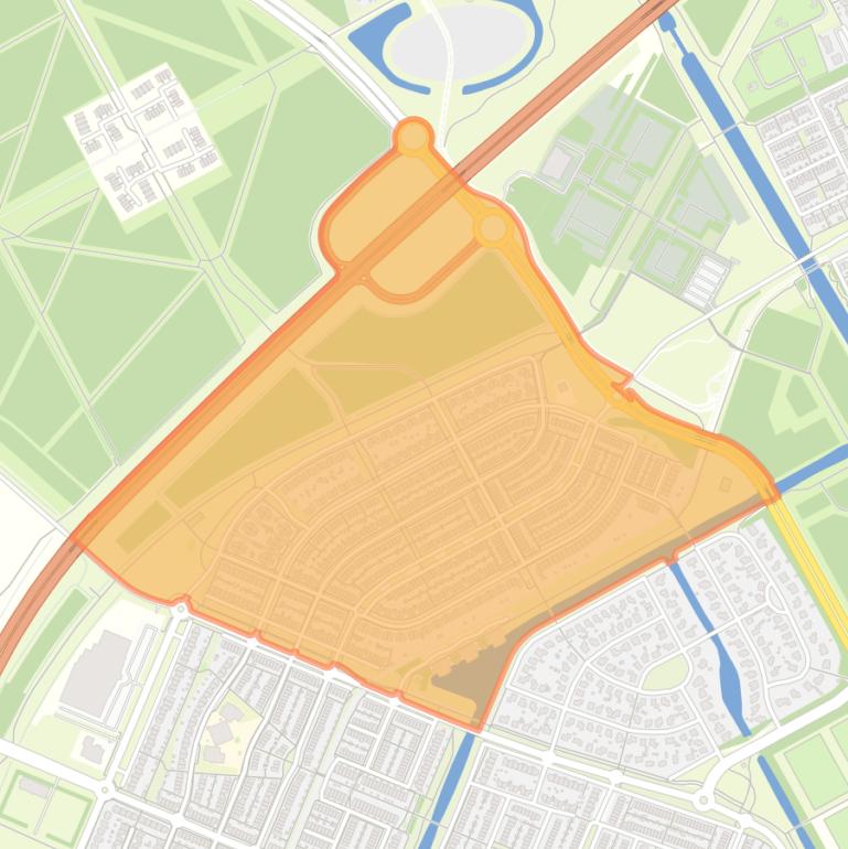 Kaart van de buurt Muziekwijk Noord-Noord.