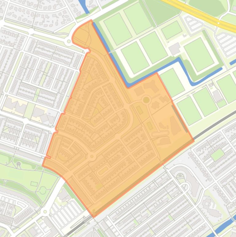 Kaart van de buurt Muziekwijk Noord-Oost.
