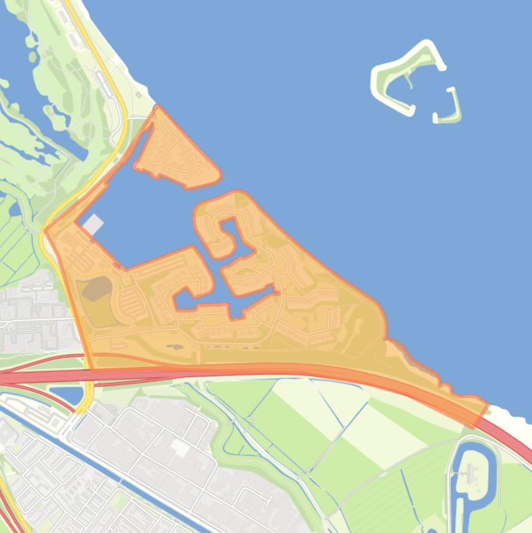 Kaart van de buurt Naarderwoonbos.