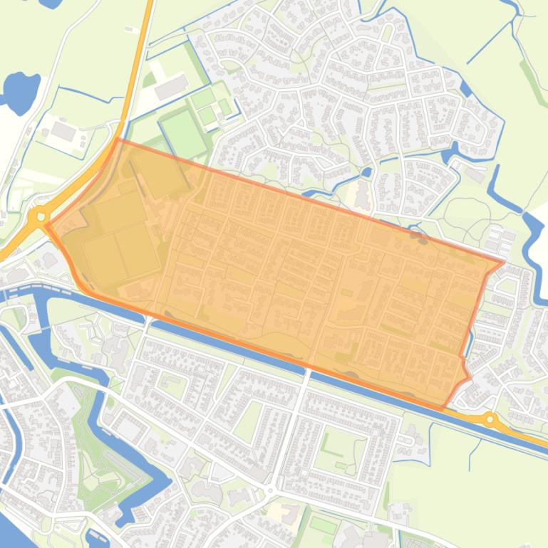 Kaart van de buurt Nadorst.