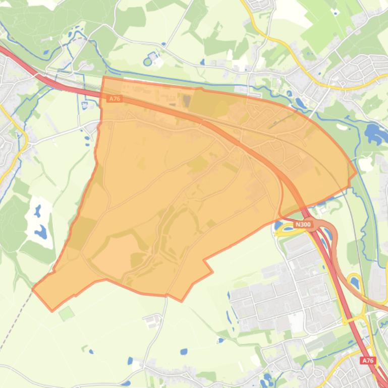 Kaart van de buurt Nagelbeek-Hegge.