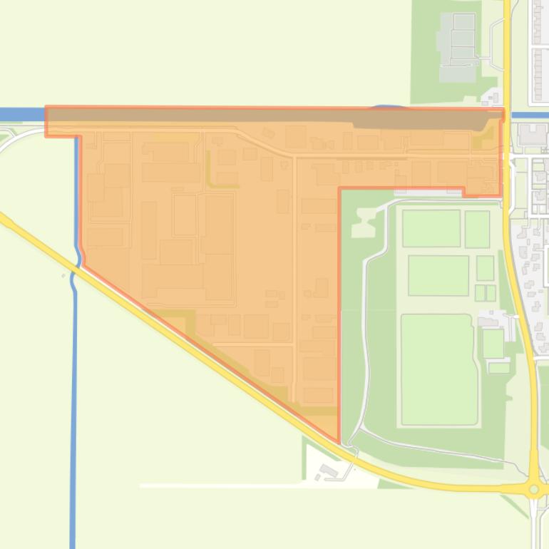 Kaart van de buurt Nagele-bedrijventerrein.