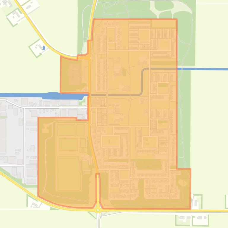 Kaart van de buurt Nagele-woonkern.