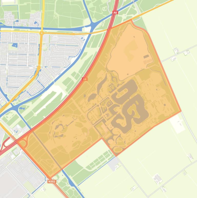 Kaart van de buurt Natuurpark Lelystad.