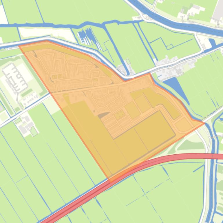 Kaart van de buurt Neck (gedeeltelijk).