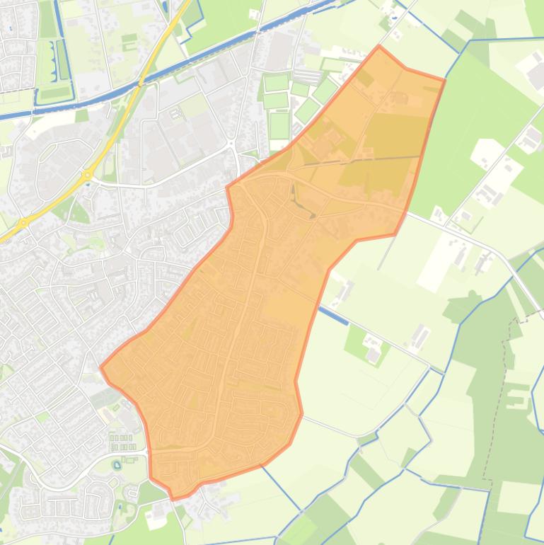 Kaart van de buurt Neerakkers.