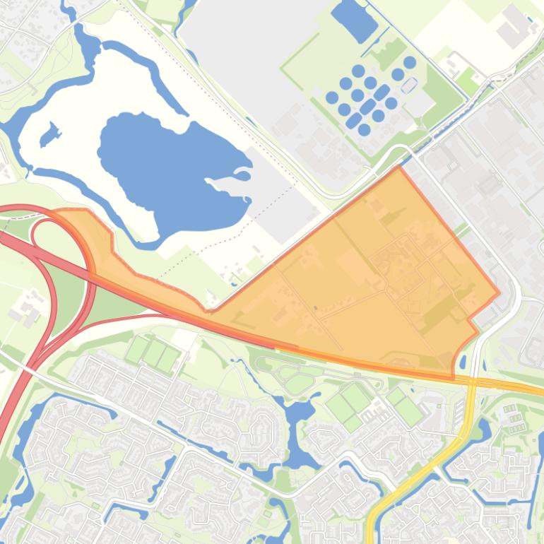 Kaart van de buurt Neerbosch-West.