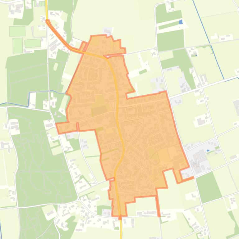 Kaart van de buurt Neerkant kern.