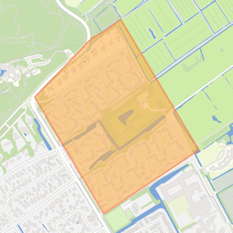 Kaart van de buurt Negen-Nessen.