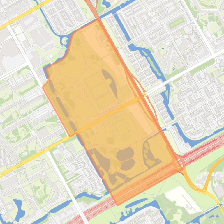 Kaart van de buurt Nelson Mandelapark.