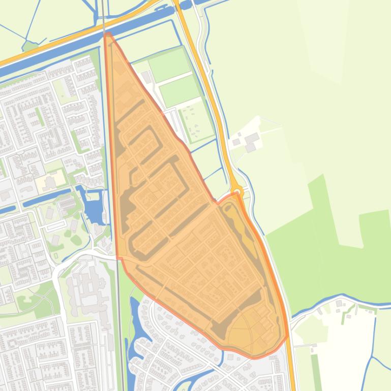 Kaart van de buurt Nes-Noord.