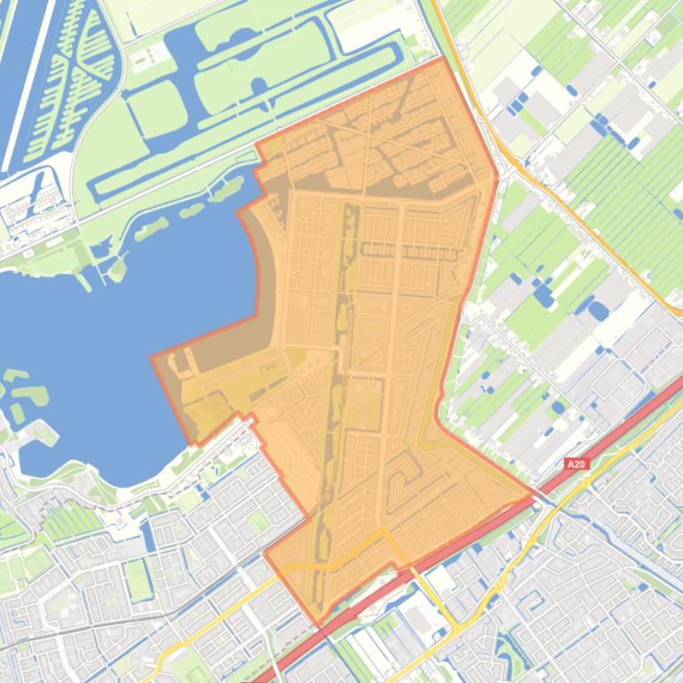 Kaart van de buurt Nesselande.