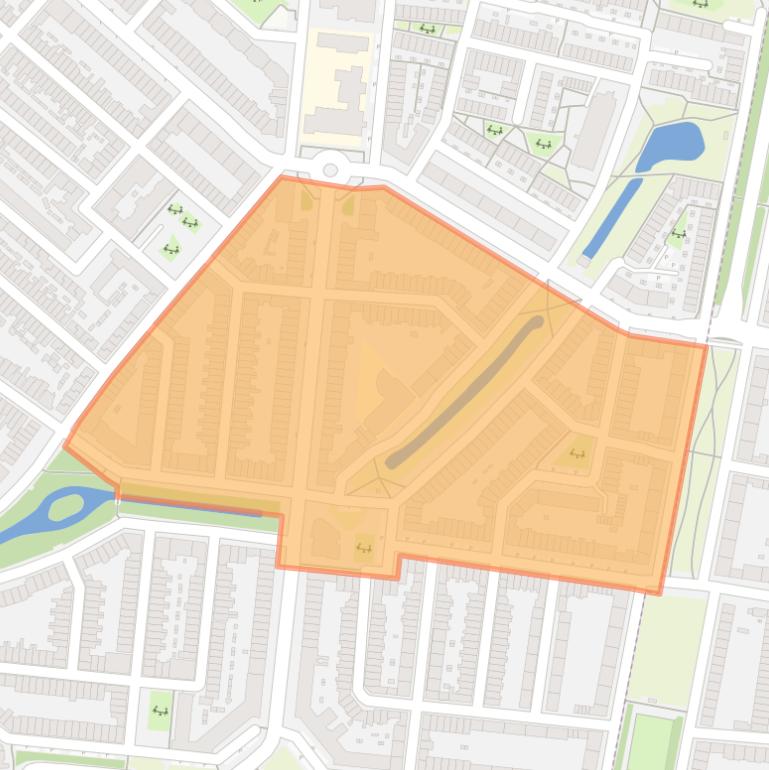 Kaart van de Newtonbuurt.