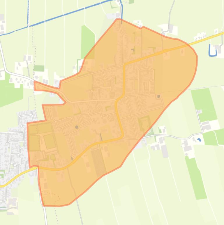 Kaart van de buurt Niekerk.