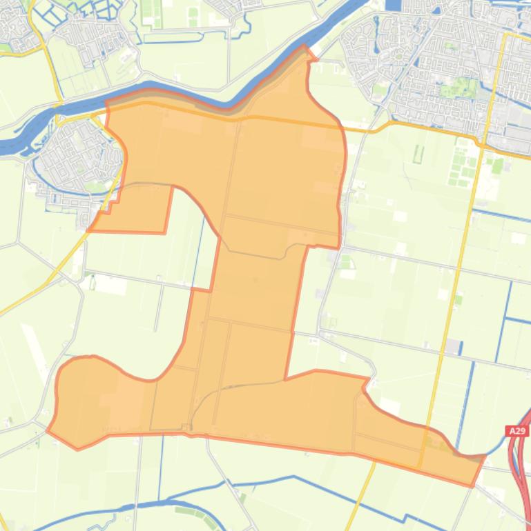 Kaart van de buurt Nieuw-Beijerland Buitengebied.
