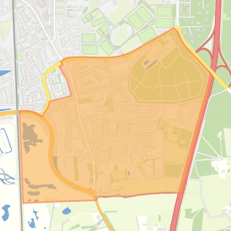 Kaart van de buurt Nieuw Borgvliet.