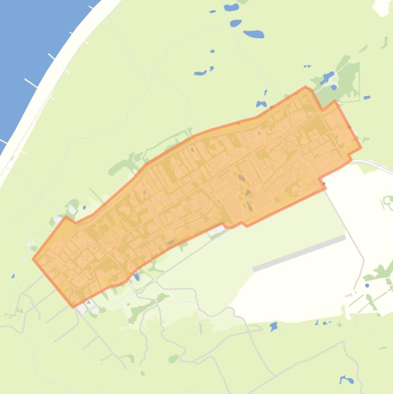 Kaart van de buurt Nieuw-Haamstede.