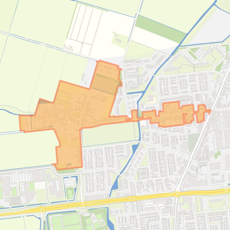 Kaart van de buurt Nieuw-Helvoet.