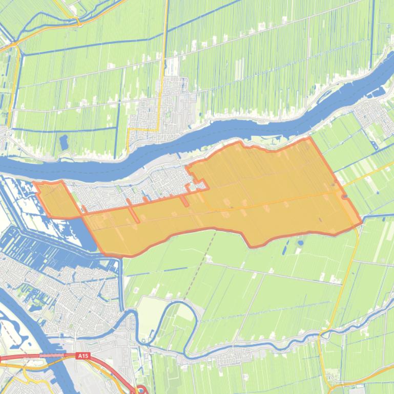 Kaart van de buurt Nieuw-Lekkerland-Buitengebied.
