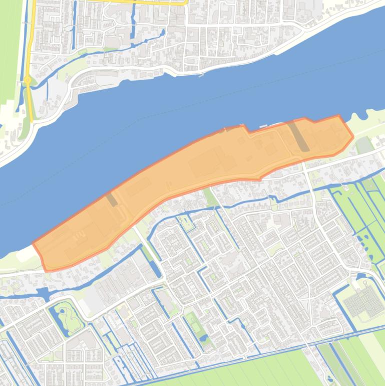 Kaart van de buurt Nieuw-Lekkerland-Noord.