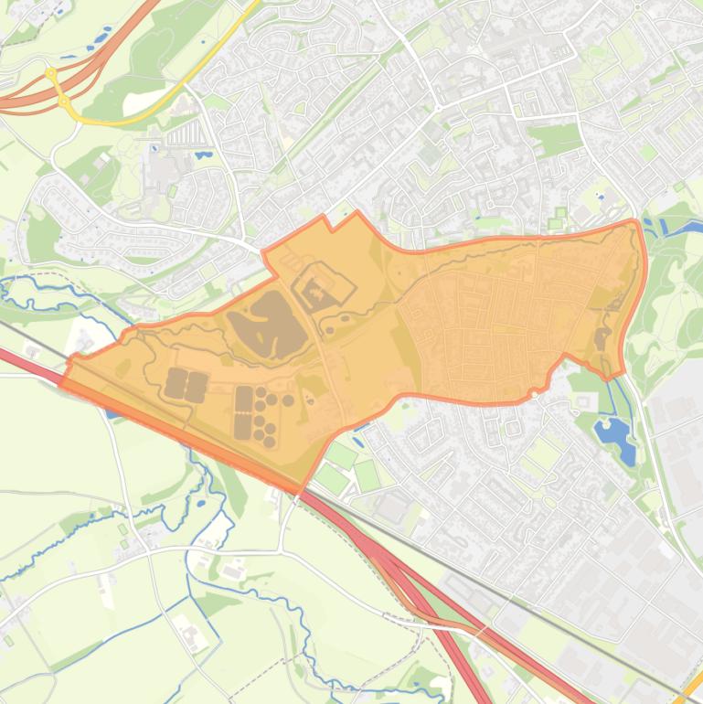 Kaart van de buurt Nieuw Lotbroek-Noord.