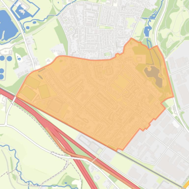 Kaart van de buurt Nieuw Lotbroek-Zuid.