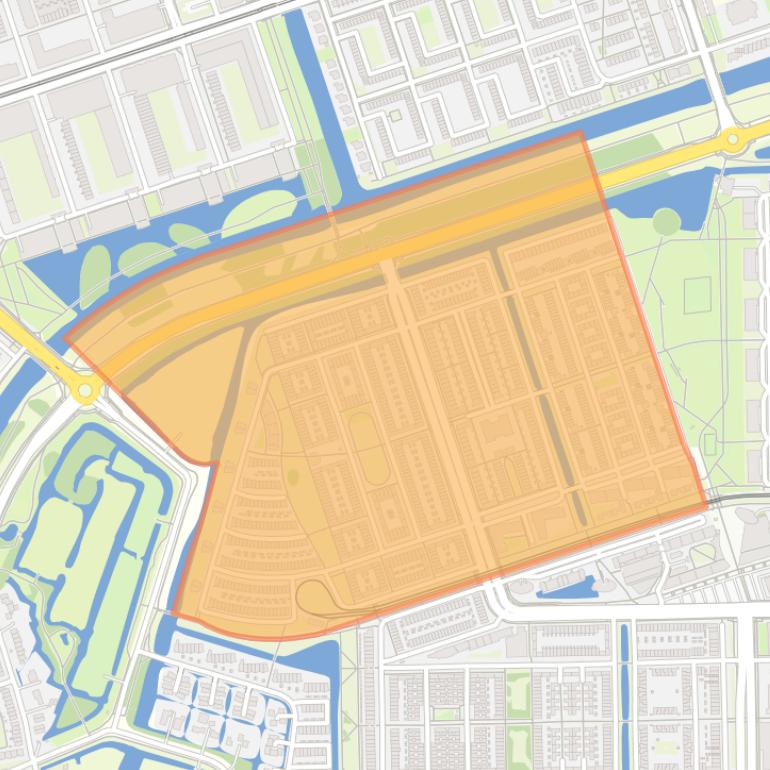 Kaart van de buurt Nieuw-Sloten-Noordwest.