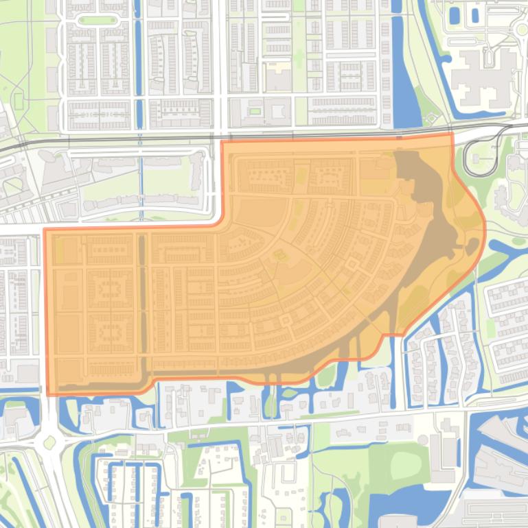 Kaart van de buurt Nieuw-Sloten-Zuidoost.
