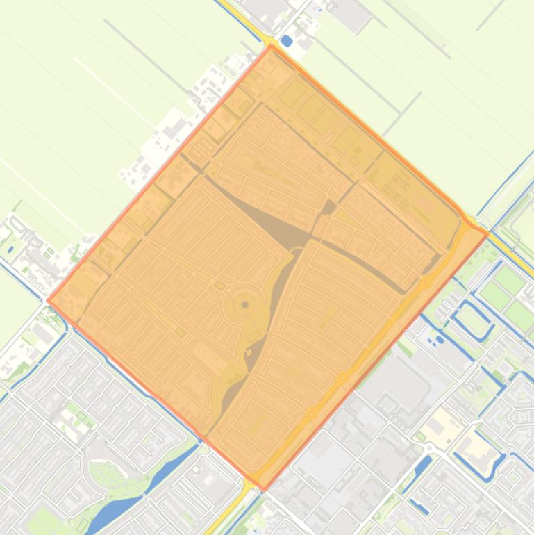 Kaart van de buurt Nieuw-Vennep Getsewoud Noord.