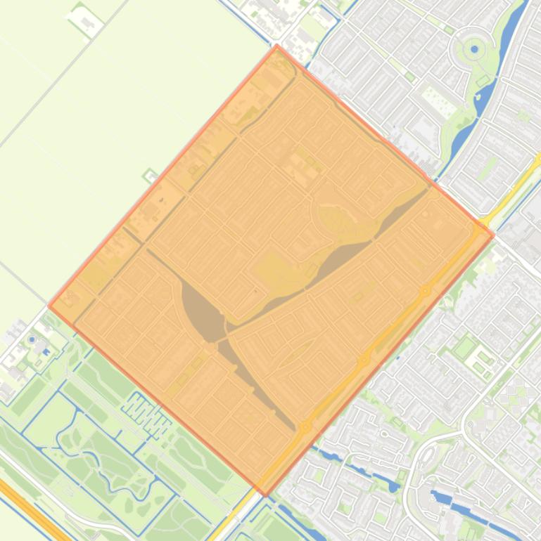 Kaart van de buurt Nieuw-Vennep Getsewoud Zuid.