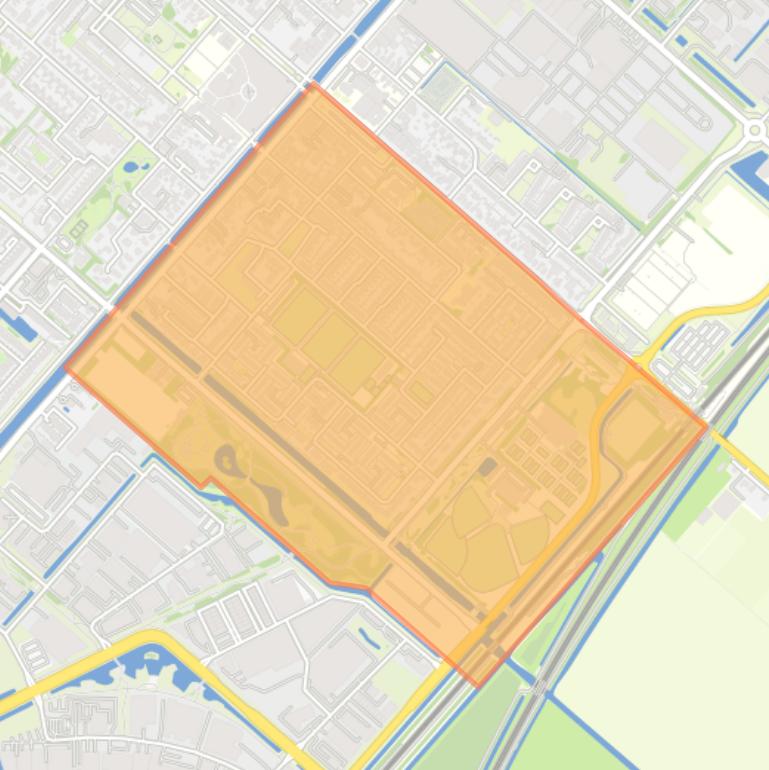 Kaart van de buurt Nieuw-Vennep Zuid.