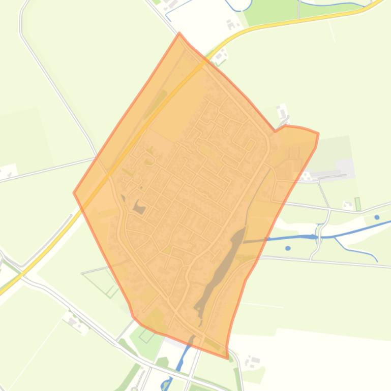 Kaart van de buurt Nieuw-Vossemeer.