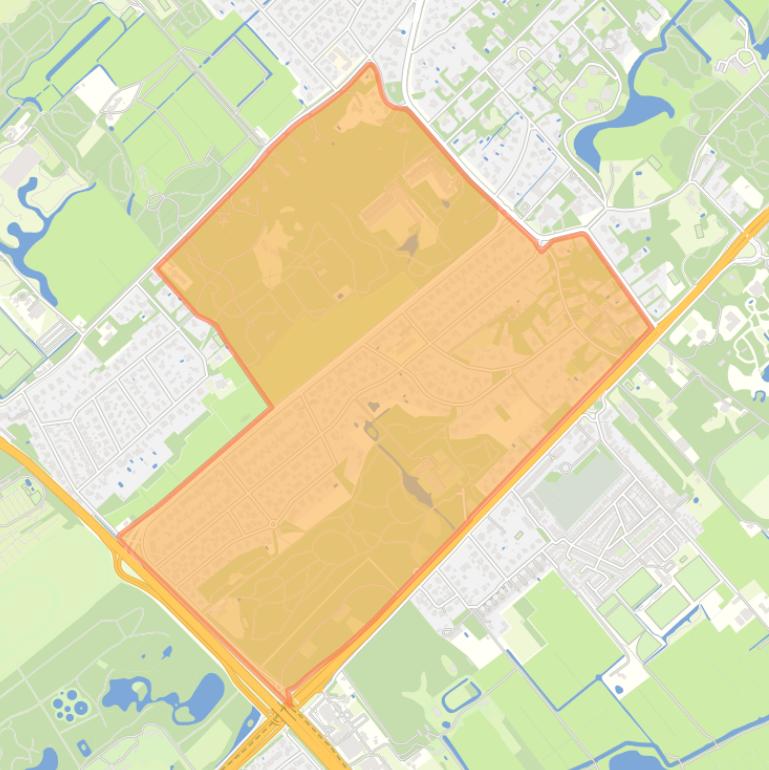 Kaart van de buurt Nieuw-Wassenaar.