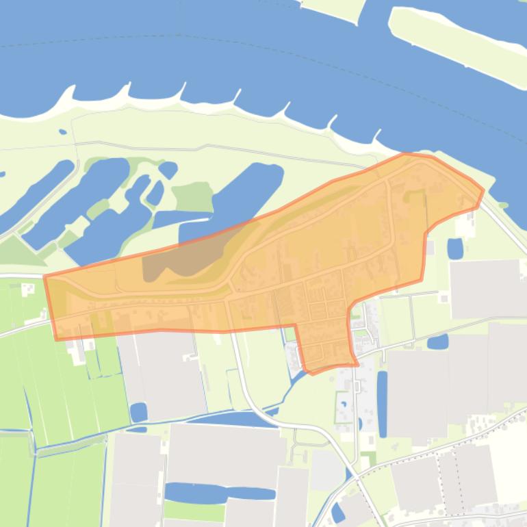 Kaart van de buurt Nieuwaal.