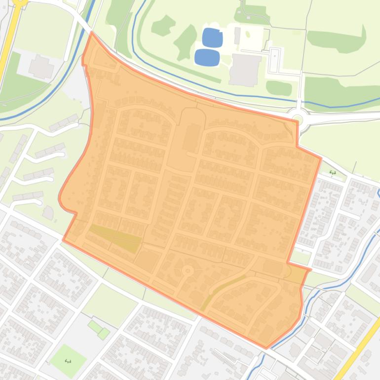 Kaart van de buurt Nieuwe Baandert.