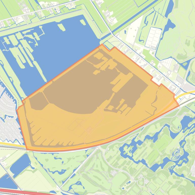 Kaart van de buurt Nieuwe Driemanspolder.
