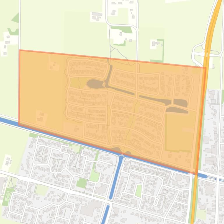 Kaart van de buurt Nieuwe Landen.