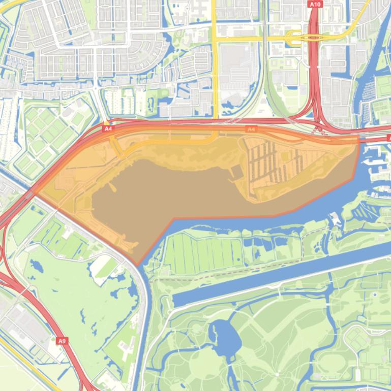 Kaart van de buurt Nieuwe Meer.