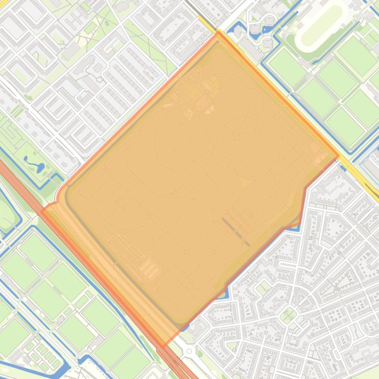 Kaart van de buurt Nieuwe Oosterbegraafplaats.