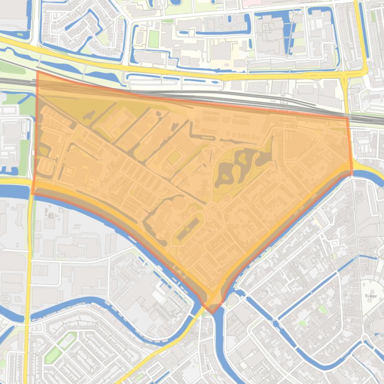 Kaart van de buurt Nieuwe Park Oost.