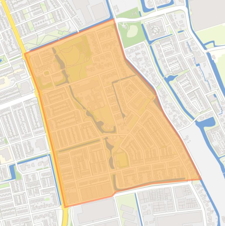 Kaart van de buurt Nieuwe Vaart.